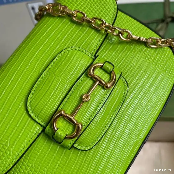 First bag ru lizard Gucci Horsebit bag 1955 mini 0623